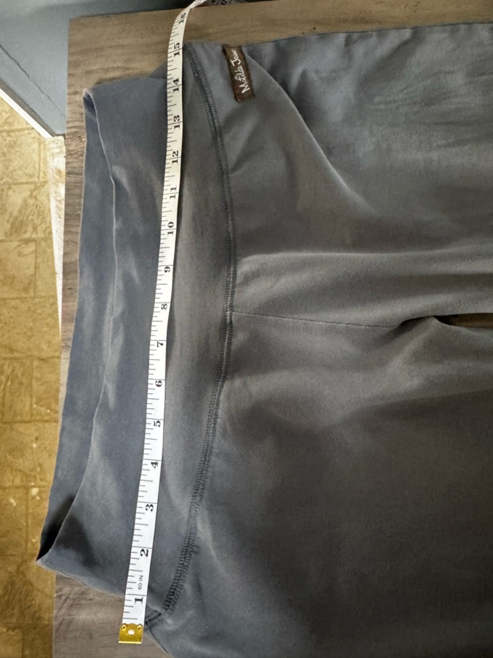 Matilda Jane charcoal gray pants with brown logo tag - Picture 7 of 10